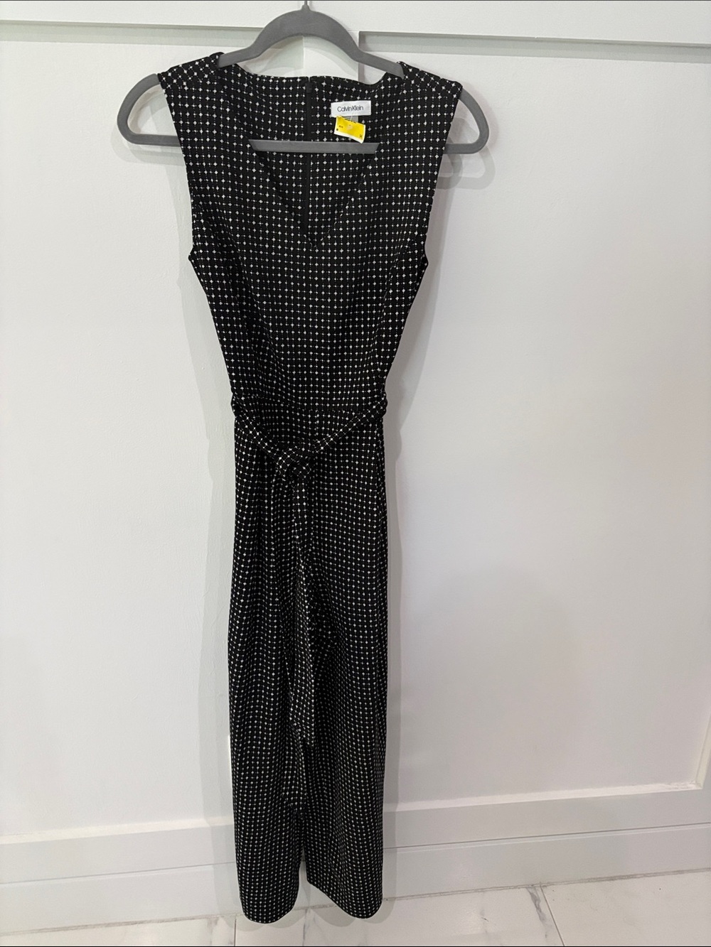 Calvin Klein Black and White Dot-Print jumpsuit